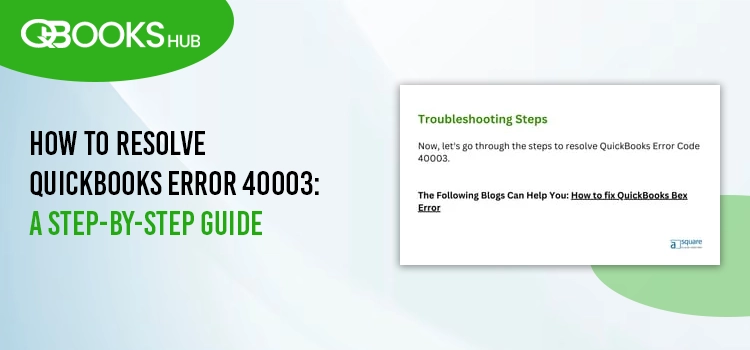 QuickBooks Error 40003