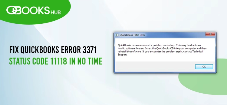 QuickBooks Error 3371 Status Code 11118