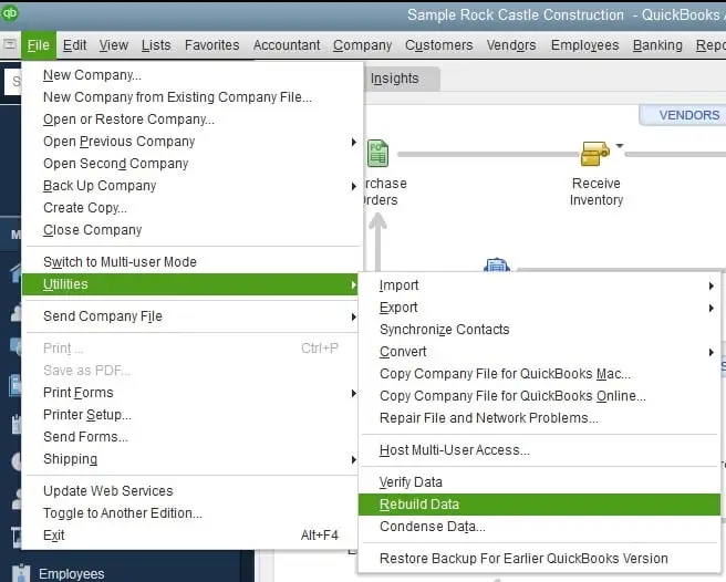 Verify and Rebuild Data Tool