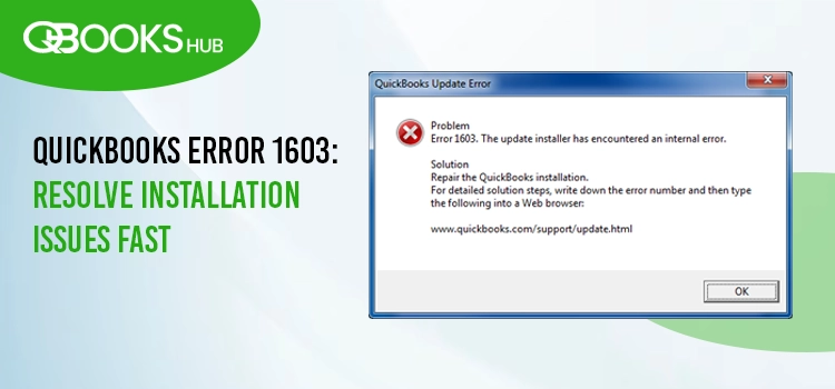 QuickBooks Error 1603