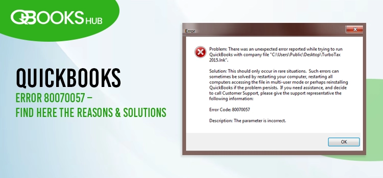 QuickBooks Error 80070057