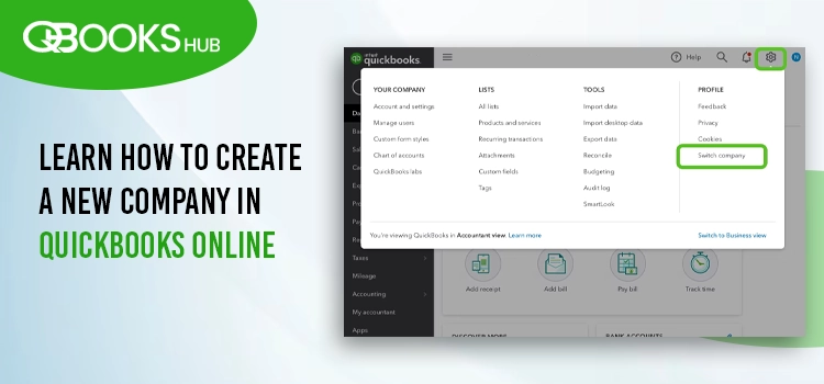 Create a New Company in QuickBooks Online