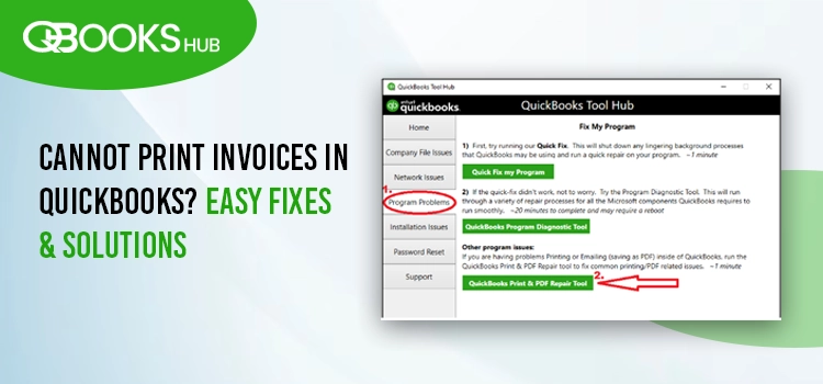 Cannot Print Invoices in QuickBooks