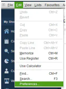 Select Edit and click Preferences